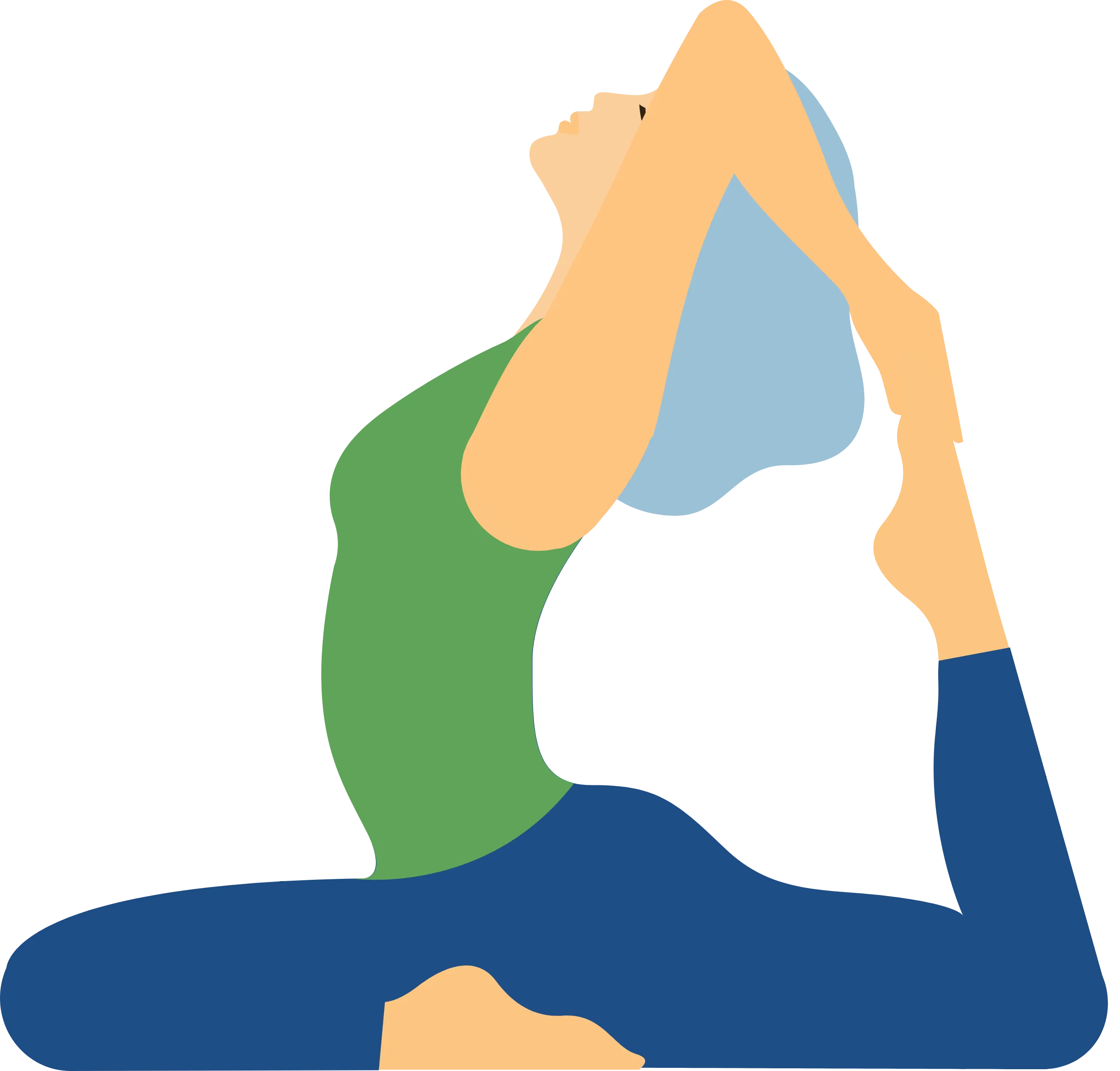 illustration of a woman doing yoga
