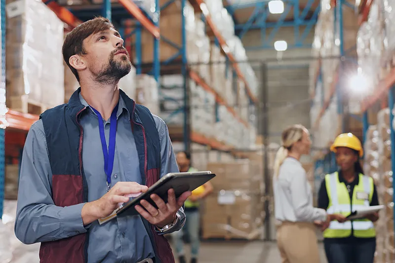 employee working at a warehouse