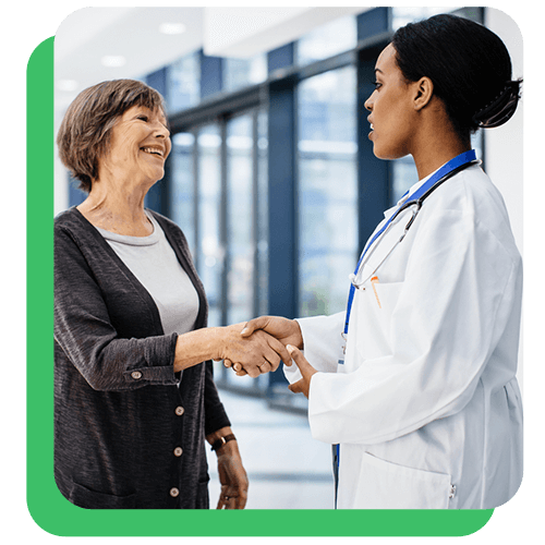 female doctor with female patient