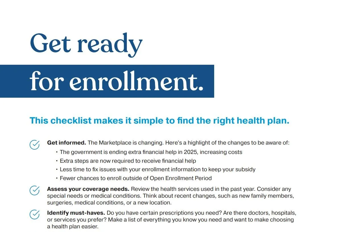 Florida Blue Health Insurance checklist Open Enrollment 2026