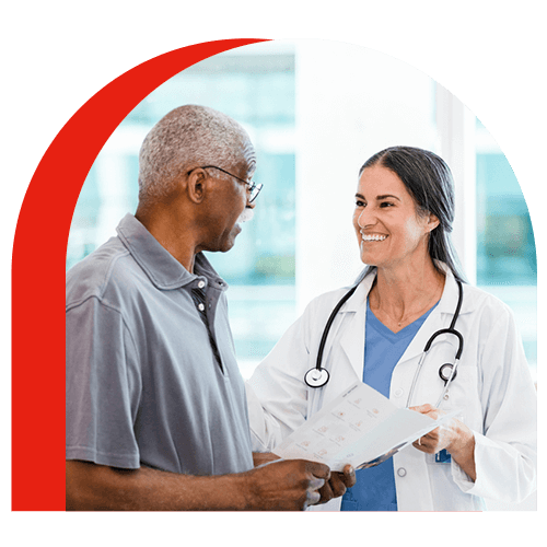 female doctor chatting with copd patient