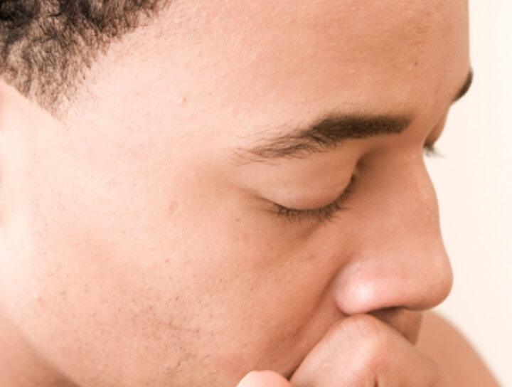 man mourning