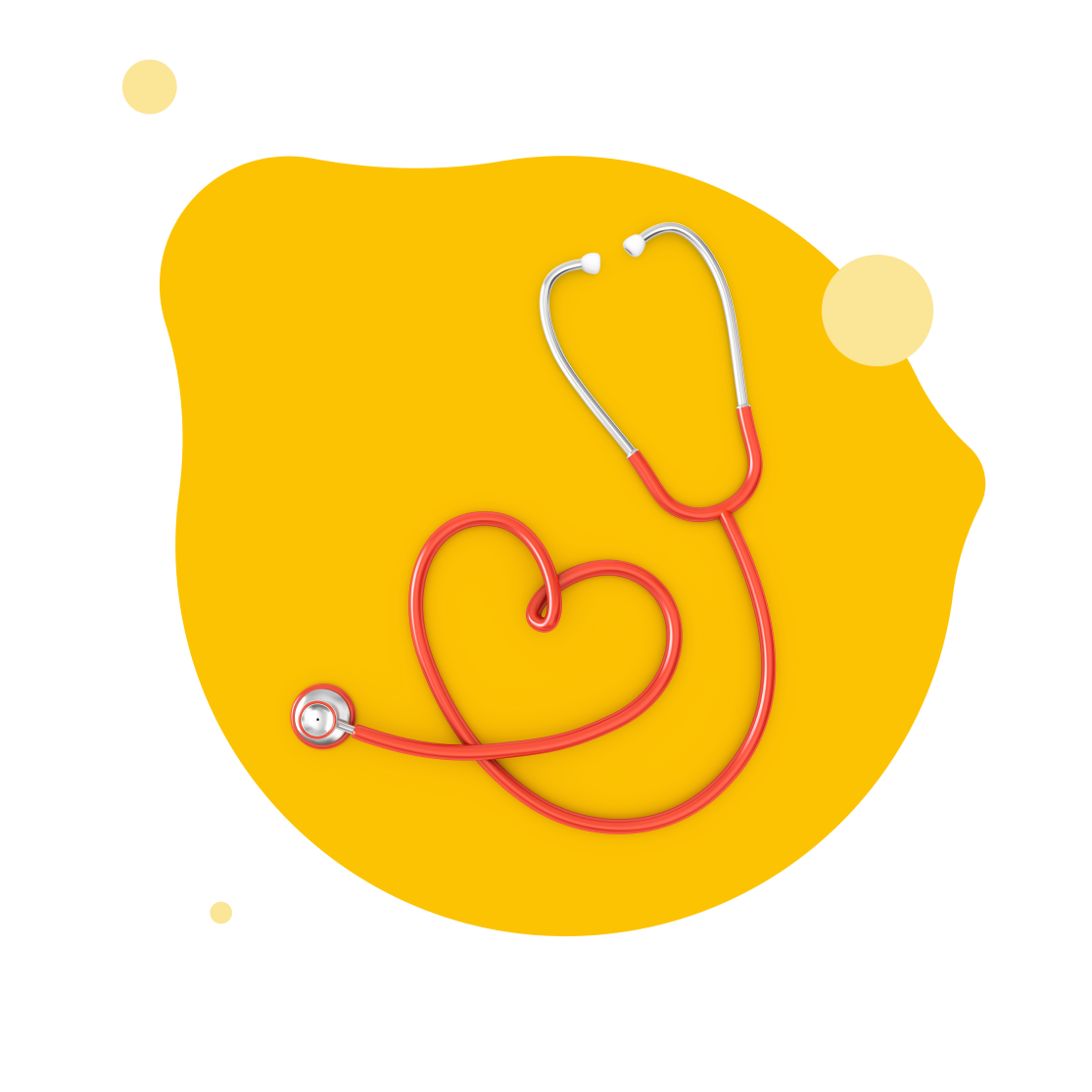 stethoscope in shape of heart