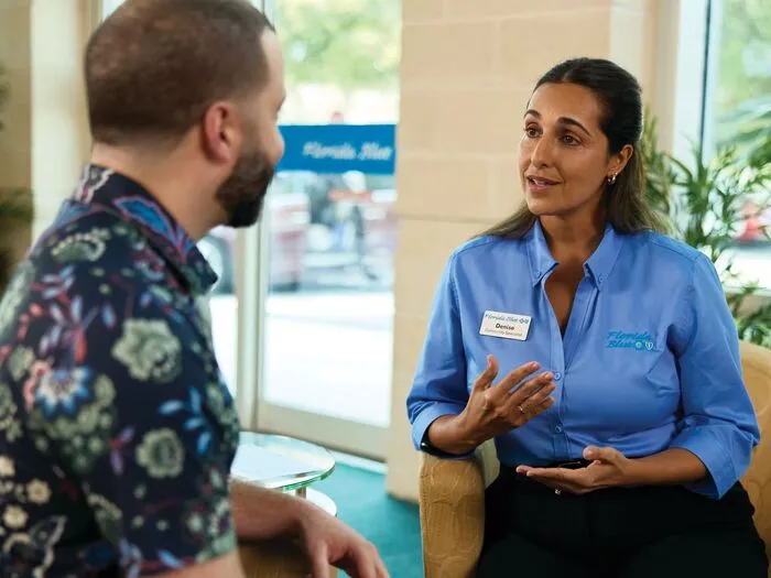 Florida Blue agent working with a member